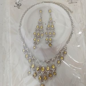 Sliver Necklace and matching earrings.